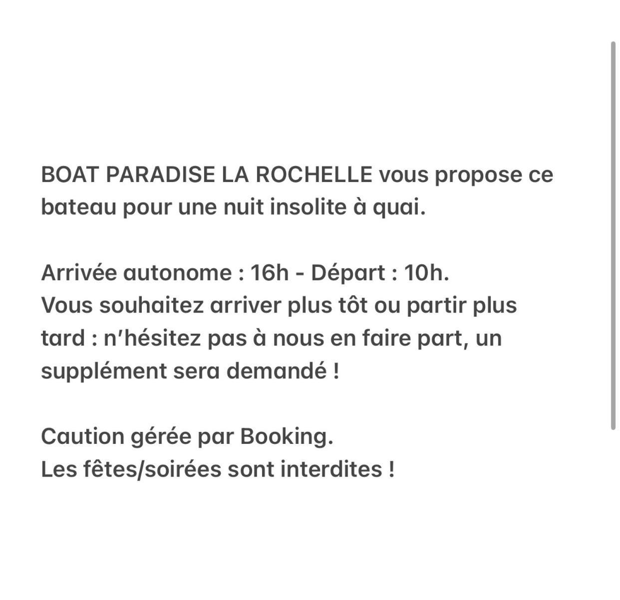 Une Nuit Insolite Sur Un Bateau Linge Et Menage Inclus - Boat Paradise La Rochelle La Rochelle  Exterior photo